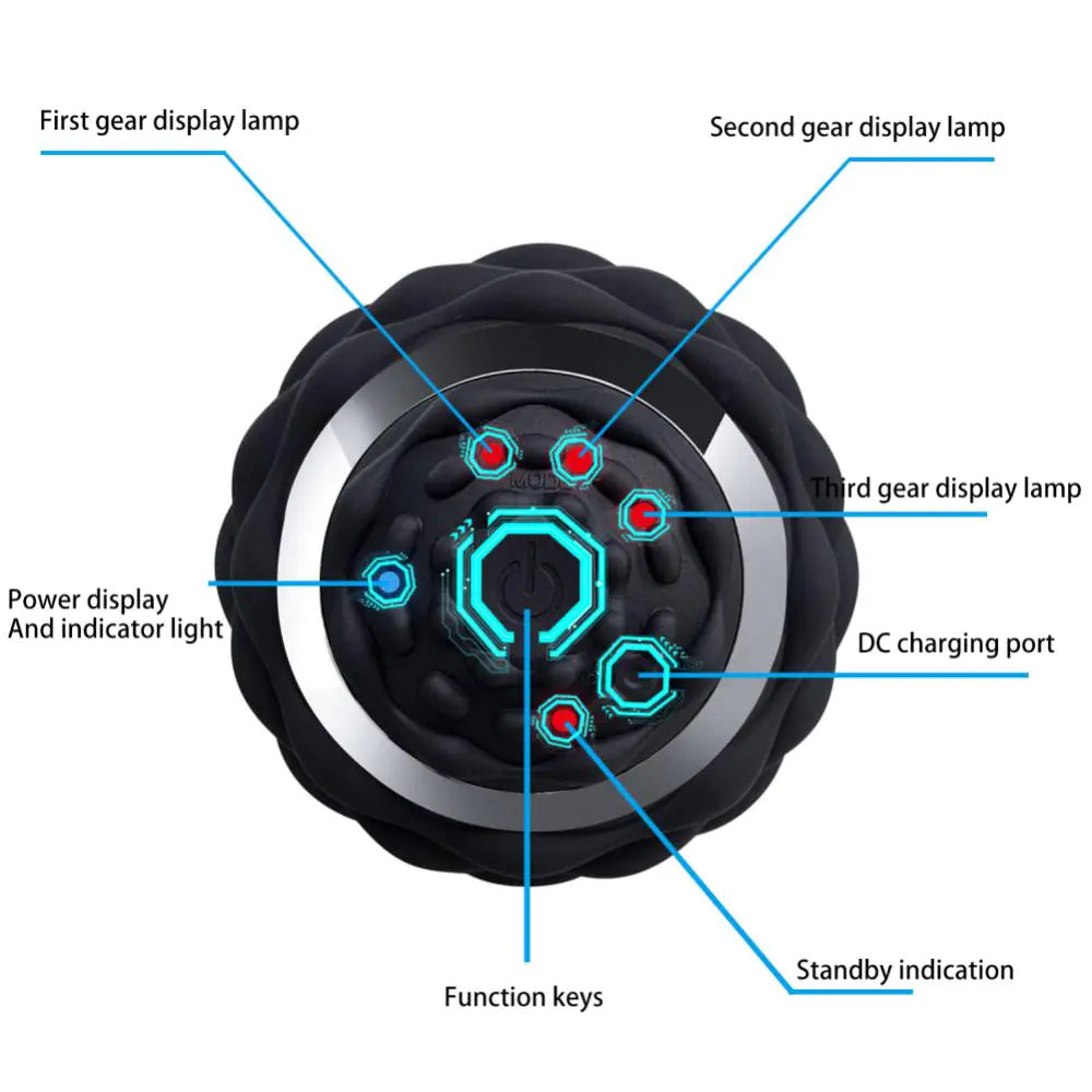 Electric Vibrating Massage Fitness Ball - Fit Fusion Flex
