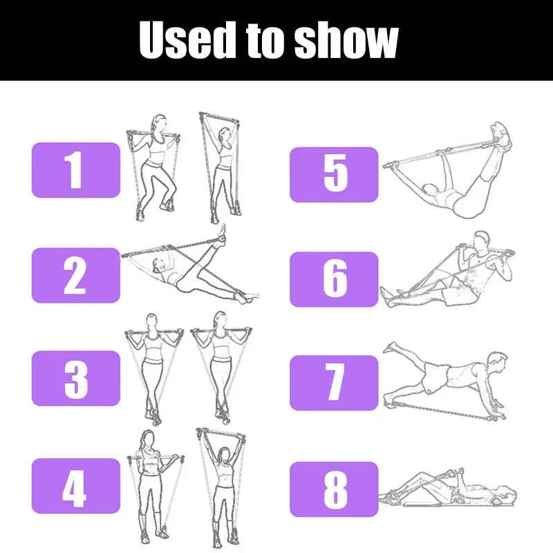 Multifunctional Elastic Pilates Bar For Workout - Fit Fusion Flex