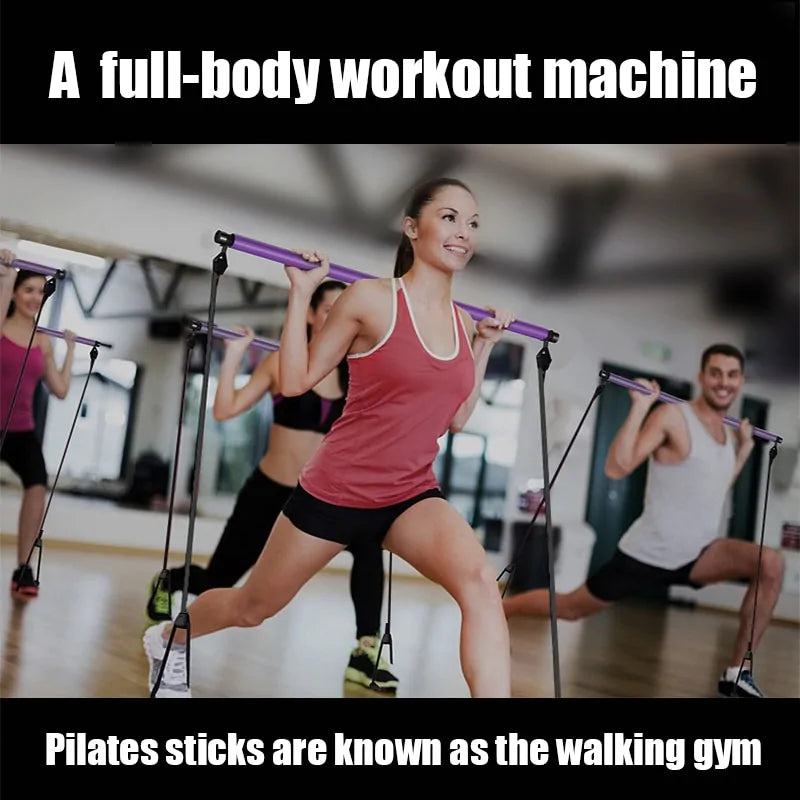 Multifunctional Elastic Pilates Bar For Workout - Fit Fusion Flex