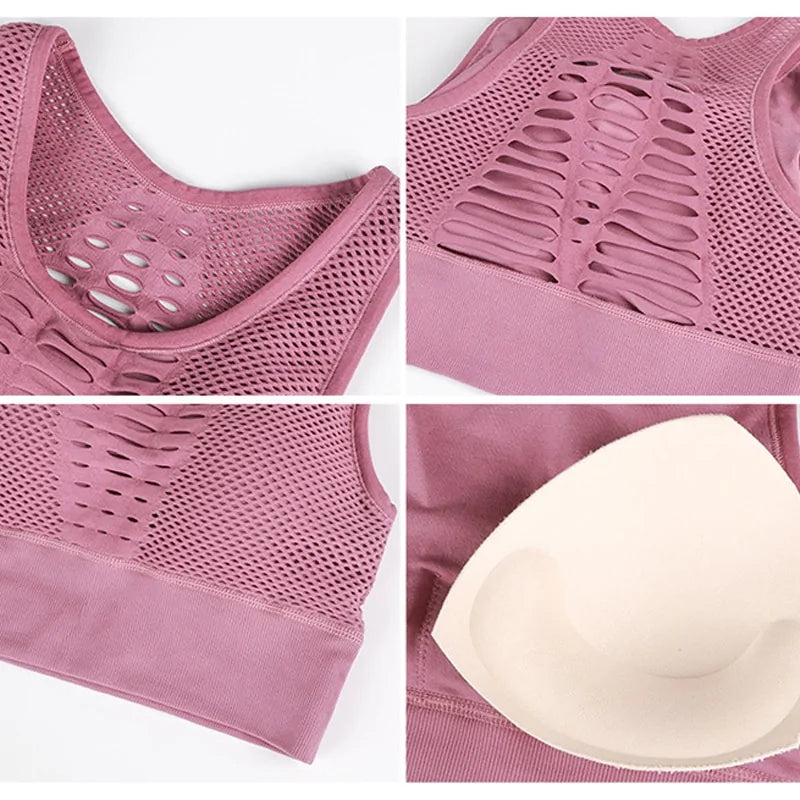 Fitness Mesh Sports Bra - Fit Fusion Flex