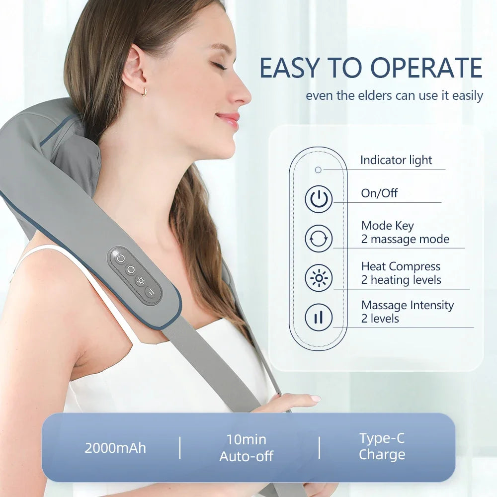 Electric Neck and Back Massager - Fit Fusion Flex